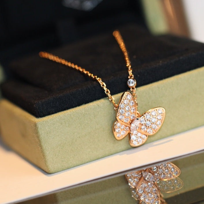 [Resenly Jewelry]BUTTERFLY DIAMOND NECKLACE