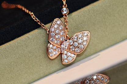 [Resenly Jewelry]BUTTERFLY DIAMOND NECKLACE