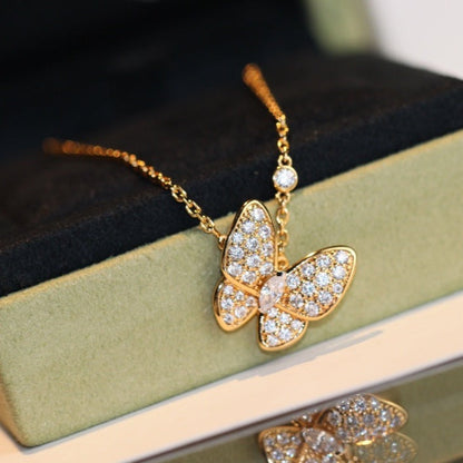 [Resenly Jewelry]BUTTERFLY DIAMOND NECKLACE