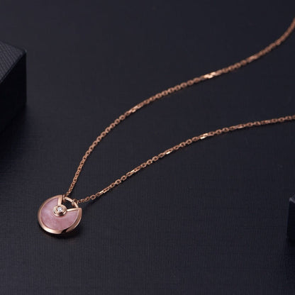 [Resenly Jewelry]AMULETTE ROSE GOLD PINK MOP NECKLACE