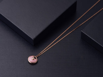 [Resenly Jewelry]AMULETTE ROSE GOLD PINK MOP NECKLACE