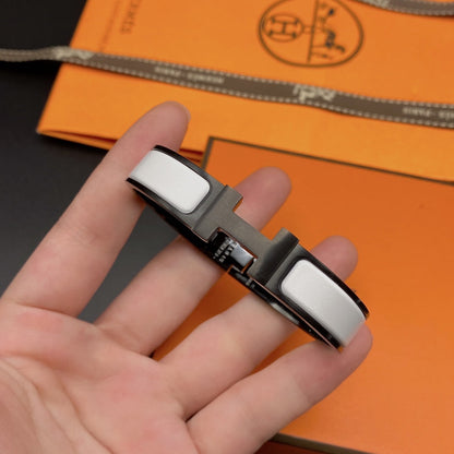 [Resenly Jewelry]H BRACELET 12MM BLACK WHITE CERAMIC