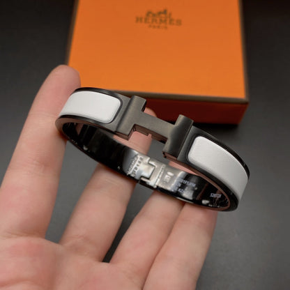 [Resenly Jewelry]H BRACELET 12MM BLACK WHITE CERAMIC