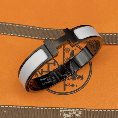 [Resenly Jewelry]H BRACELET 12MM BLACK WHITE CERAMIC