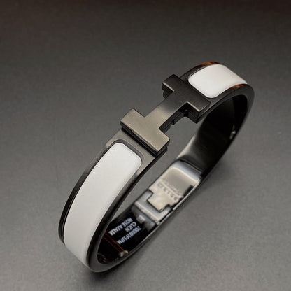 [Resenly Jewelry]H BRACELET 12MM BLACK WHITE CERAMIC