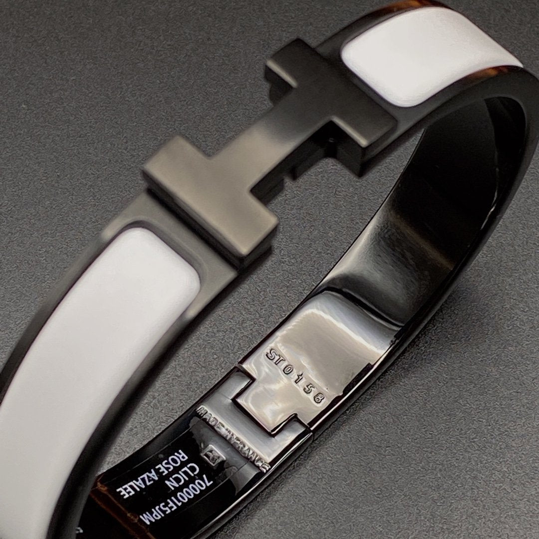 [Resenly Jewelry]H BRACELET 12MM BLACK WHITE CERAMIC