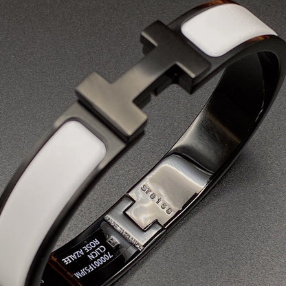 [Resenly Jewelry]H BRACELET 12MM BLACK WHITE CERAMIC