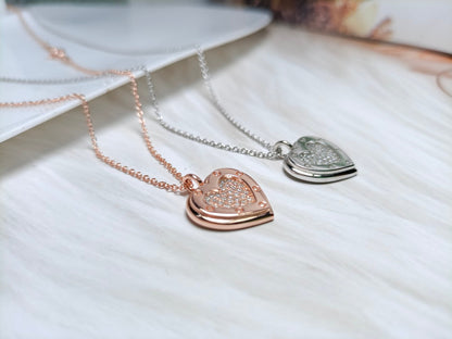 [Resenly Jewelry]HEART DIAMONDS PEDANT NECKLACE