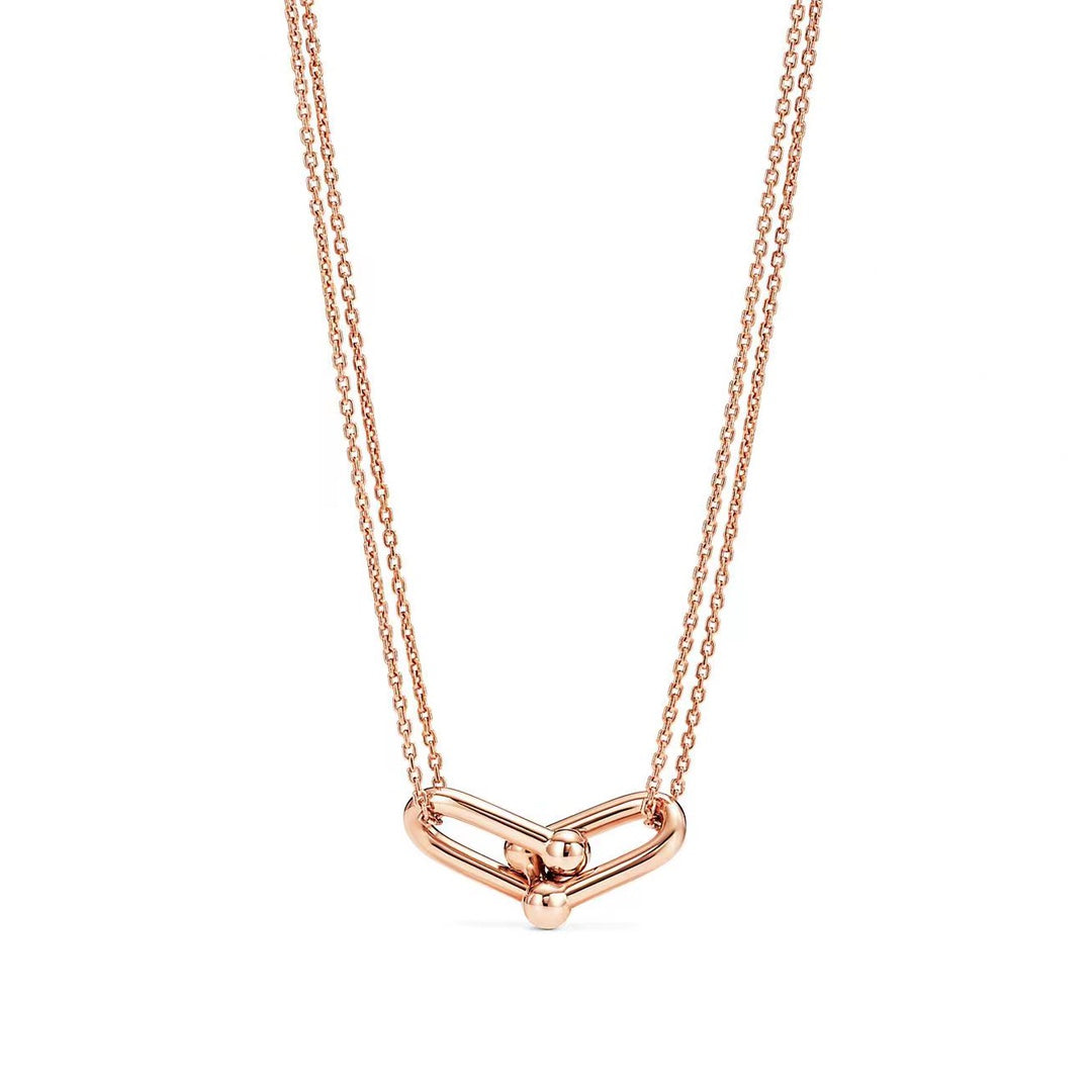 [Resenly Jewelry]HARDWEAR GOLD DOUBLE LINK NECKLACE