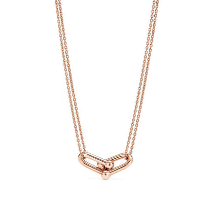 [Resenly Jewelry]HARDWEAR GOLD DOUBLE LINK NECKLACE