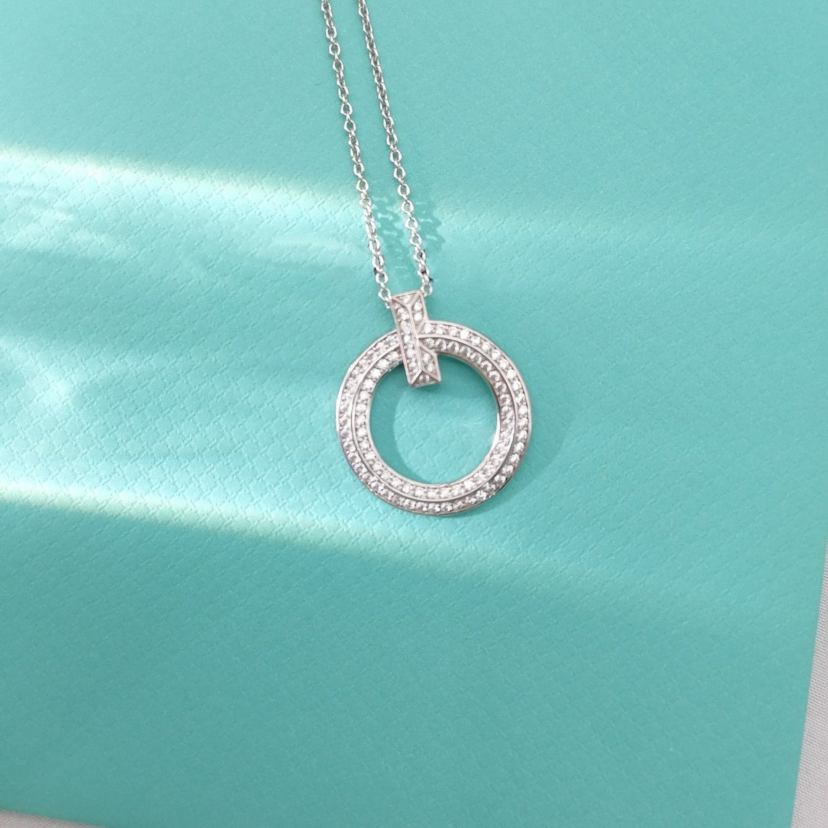 [Resenly Jewelry]T WIRE PEDANT DIAMOND NECKLACE