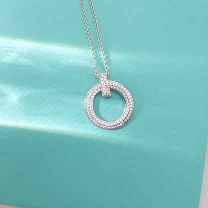 [Resenly Jewelry]T WIRE PEDANT DIAMOND NECKLACE