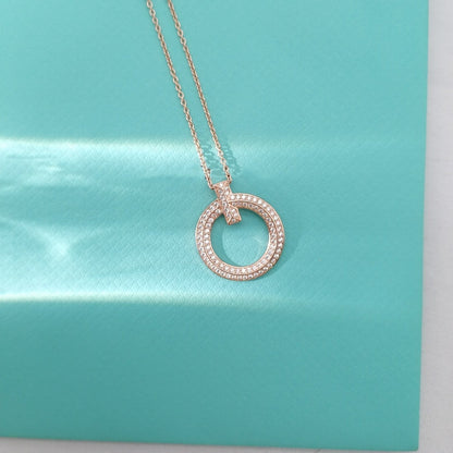 [Resenly Jewelry]T WIRE PEDANT DIAMOND NECKLACE