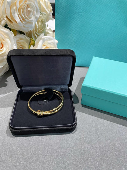 [Resenly Jewelry]KNOT DOUBLE ROW GOLD BRACELET