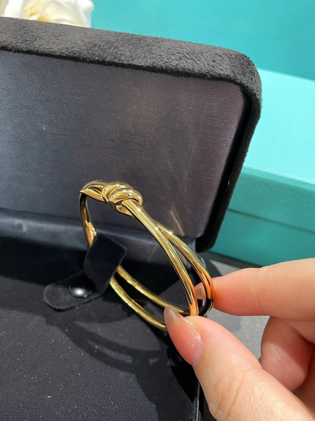 [Resenly Jewelry]KNOT DOUBLE ROW GOLD BRACELET