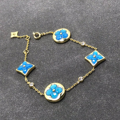 [Resenly Jewelry]STAR AND SUN TURQUOISE 4 MOTIFS 3 DIAMONDS