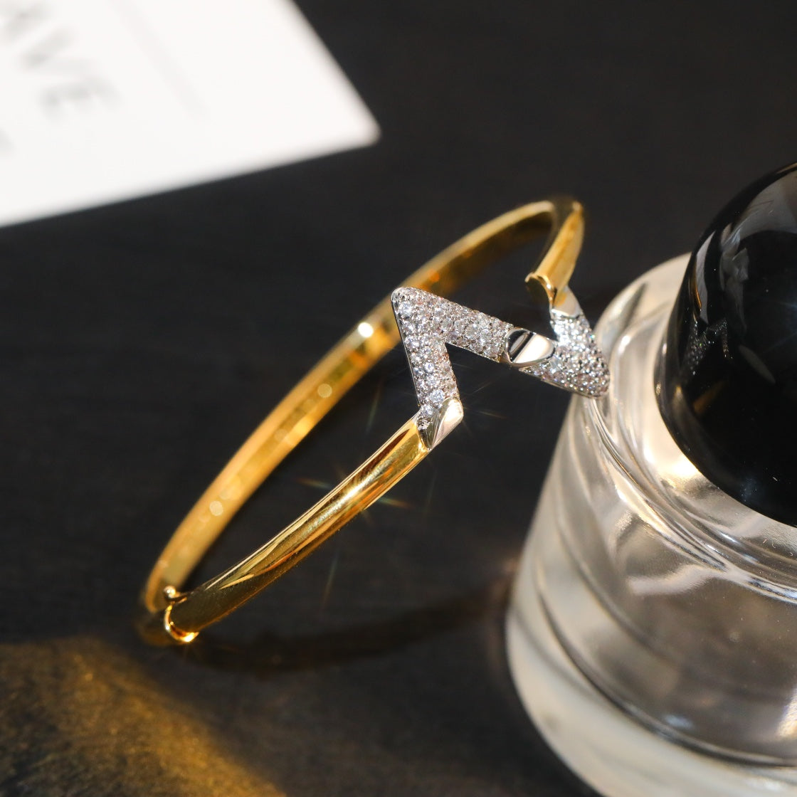 [Resenly Jewelry]VOLTE UPSITE DOWN GOLD DIAMOND BRACELET