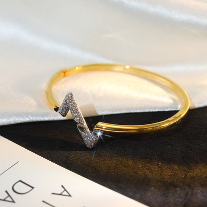 [Resenly Jewelry]VOLTE UPSITE DOWN GOLD DIAMOND BRACELET
