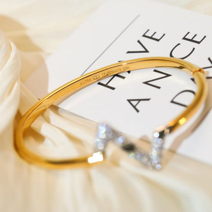 [Resenly Jewelry]VOLTE UPSITE DOWN GOLD DIAMOND BRACELET