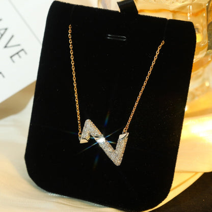 [Resenly Jewelry]VOLT SILVER DIAMOND PEDANT NECKLACE