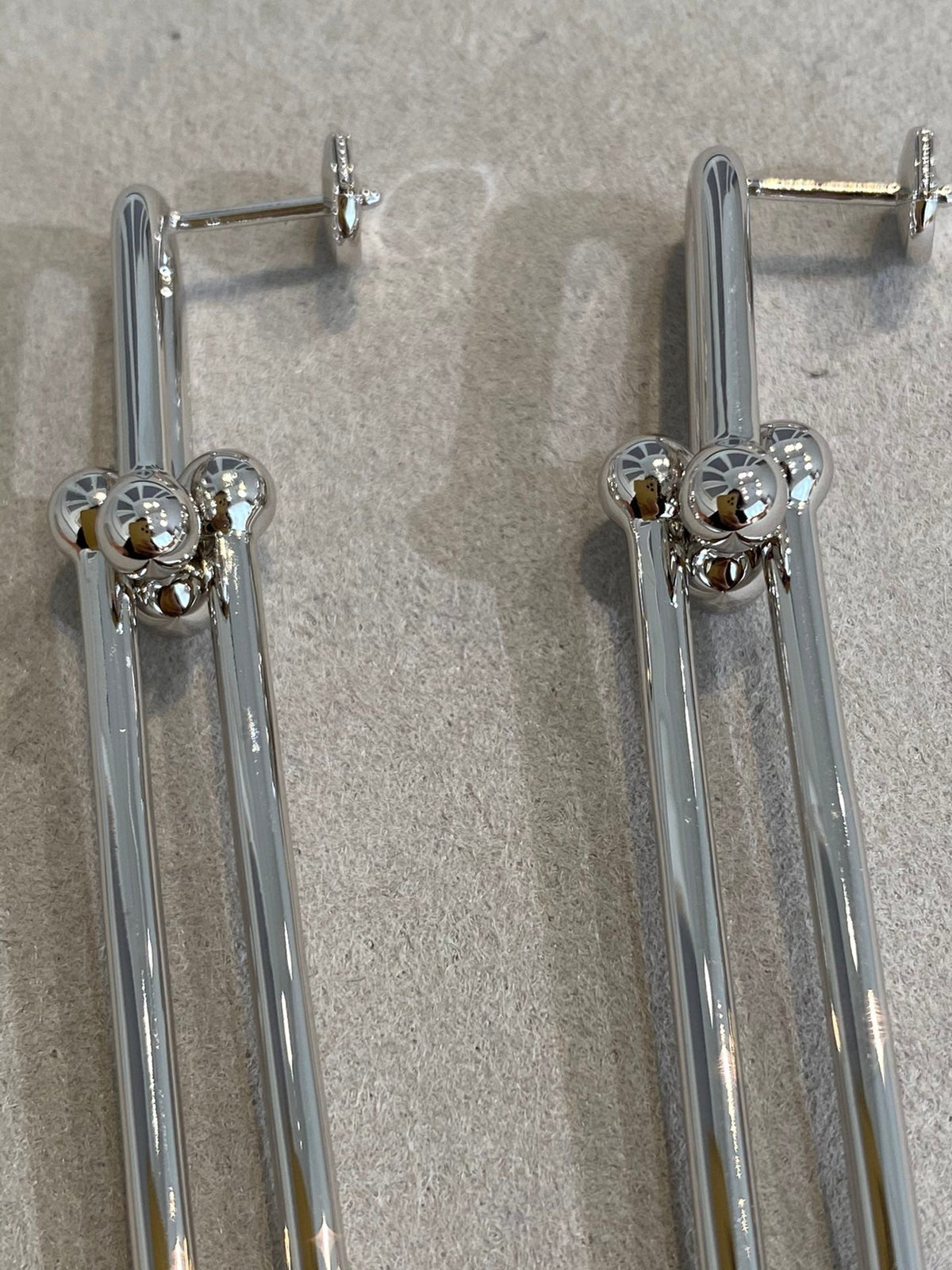 [Resenly Jewelry]HARDWEAR DOUBLE LONG LINK EARRINGS