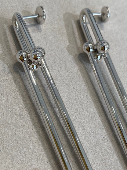 [Resenly Jewelry]HARDWEAR DOUBLE LONG LINK EARRINGS