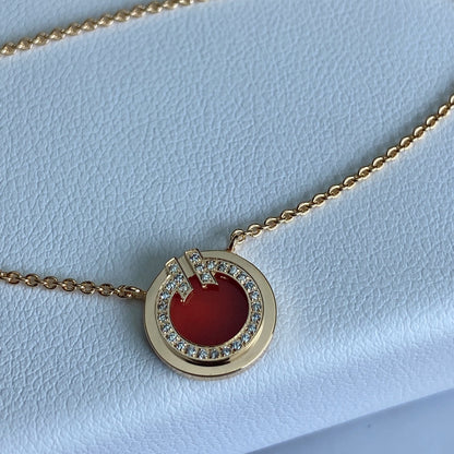 [Resenly Jewelry]T DIAMOND CIRCLE PEDANT NECKLACE