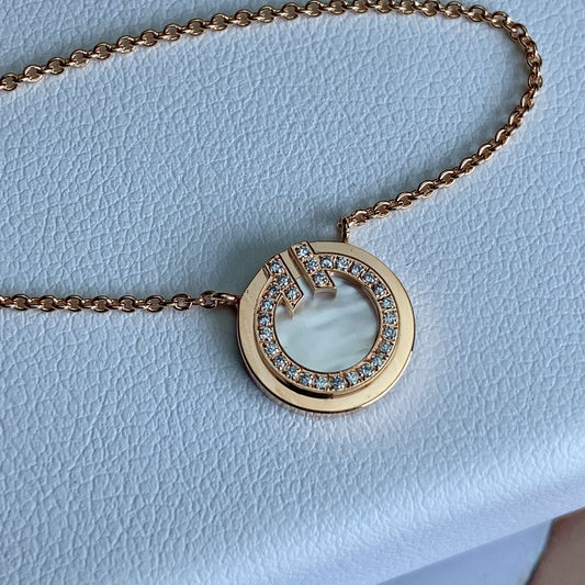 [Resenly Jewelry]T DIAMOND CIRCLE PEDANT NECKLACE