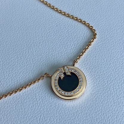 [Resenly Jewelry]T DIAMOND CIRCLE PEDANT NECKLACE