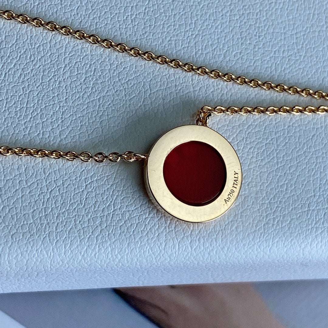 [Resenly Jewelry]T DIAMOND CIRCLE PEDANT NECKLACE