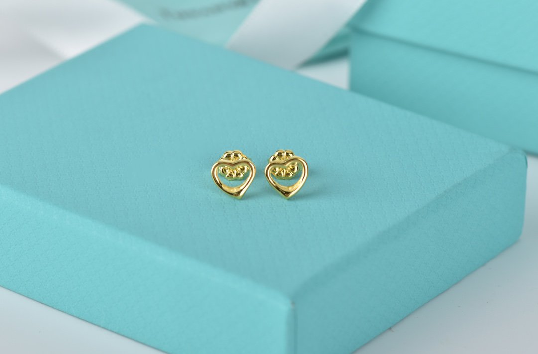 [Resenly Jewelry]OPEN HEART STUD EARRINGS