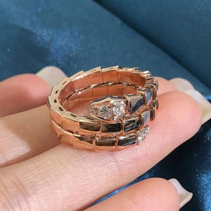 [Resenly Jewelry]SERPENTS DOUBLE ROW DIAMOND RING