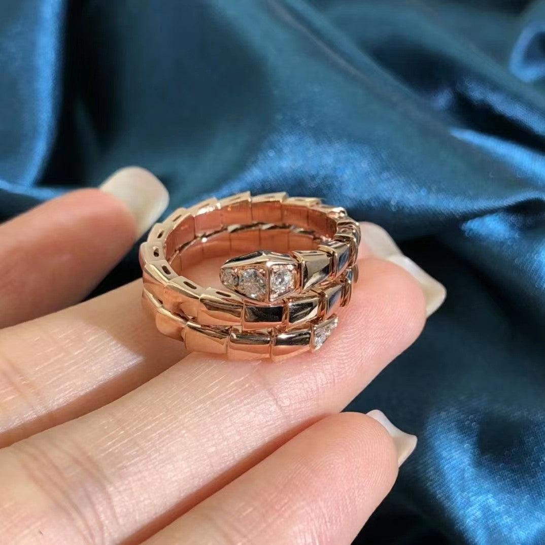 [Resenly Jewelry]SERPENTS DOUBLE ROW DIAMOND RING