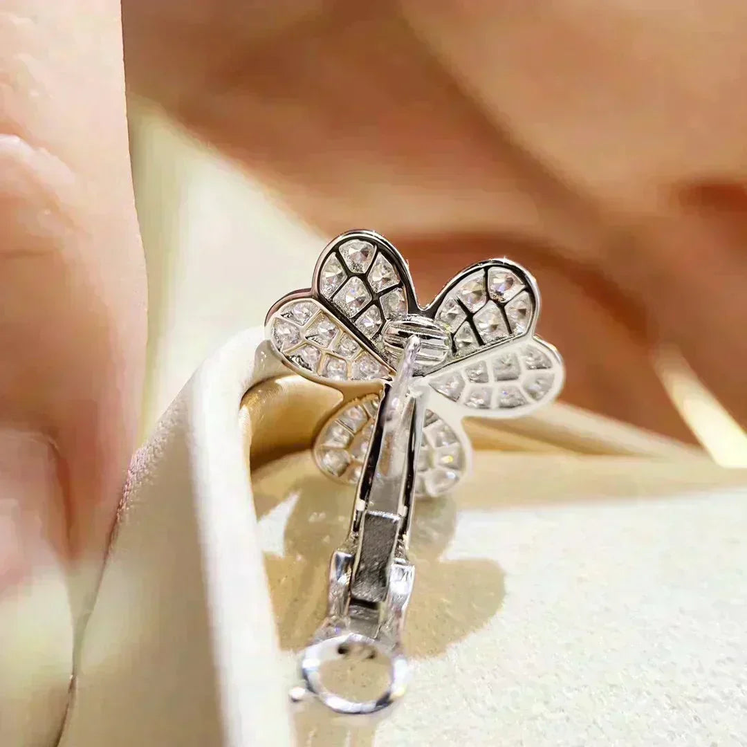 [Resenly Jewelry]CLOVER COMOS DIAMOND EARRINGS SILVER