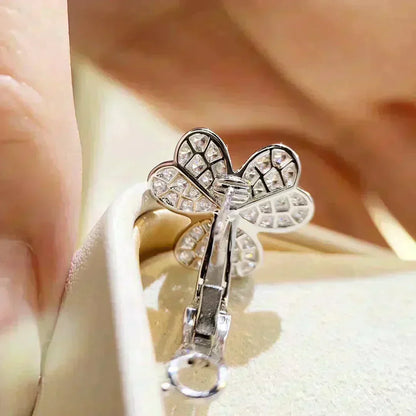 [Resenly Jewelry]CLOVER COMOS DIAMOND EARRINGS SILVER