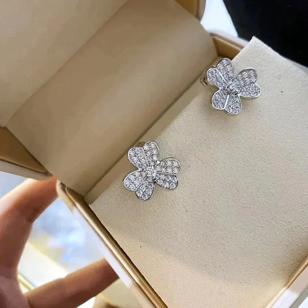 [Resenly Jewelry]CLOVER COMOS DIAMOND EARRINGS SILVER