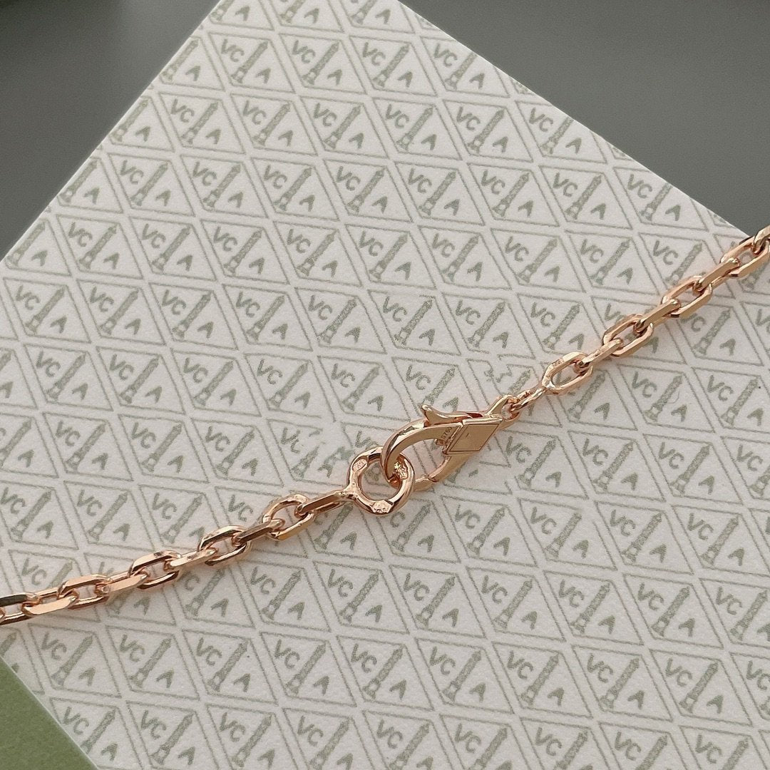 [Resenly Jewelry]LUCKY SPRING 15 MOTIFS ROSE GOLD NECKLACE