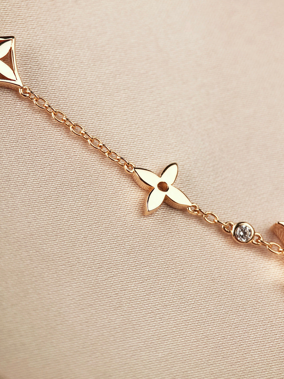 [Resenly Jewelry]STAR AND SUN 7 MOTIFS GOLD BRACELET