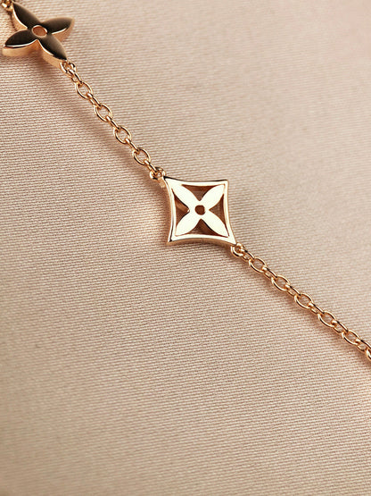 [Resenly Jewelry]STAR AND SUN 7 MOTIFS GOLD BRACELET