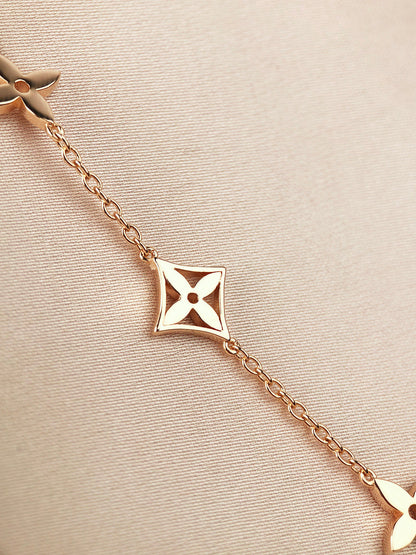 [Resenly Jewelry]STAR AND SUN 7 MOTIFS GOLD BRACELET