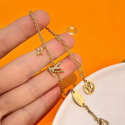 [Resenly Jewelry]LOGO STAR MOTIF GOLD BRACELET