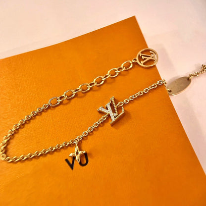 [Resenly Jewelry]LOGO STAR MOTIF GOLD BRACELET