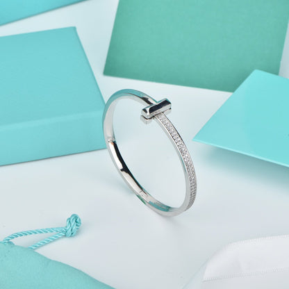 [Resenly Jewelry]WIDE DIAMONDS HINGED BANGLE