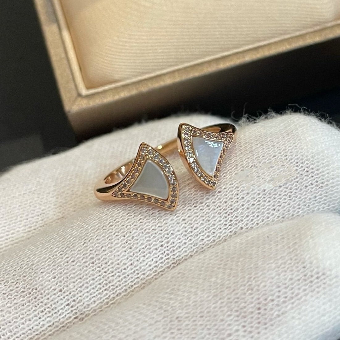 [Resenly Jewelry]DREAM MOP DIAMOND OPEN RING