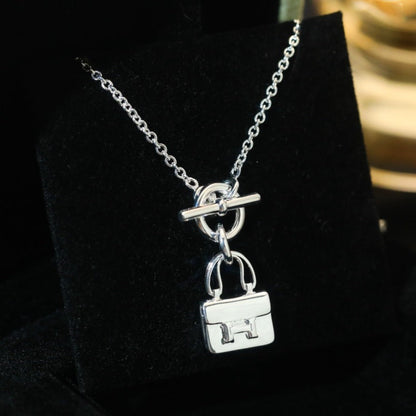 [Resenly Jewelry]POP H PEDANT SILVER NECKLACE