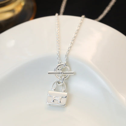 [Resenly Jewelry]POP H PEDANT SILVER NECKLACE