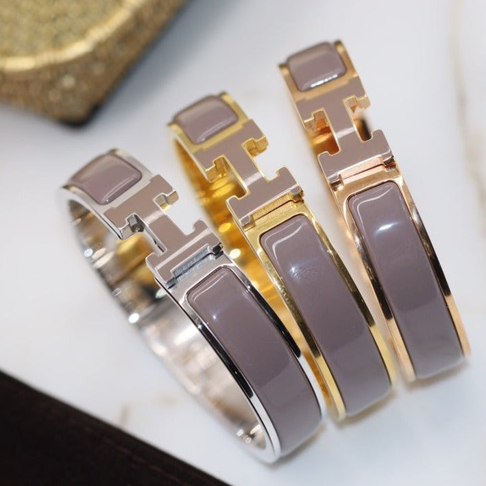 [Resenly Jewelry]H BRACELET 12MM BROWN