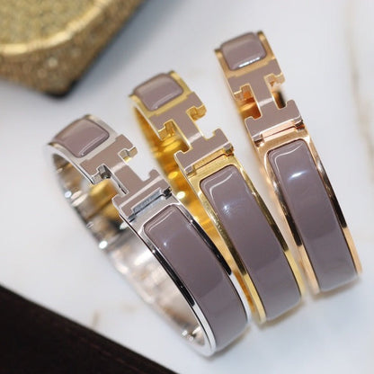 [Resenly Jewelry]H BRACELET 12MM BROWN