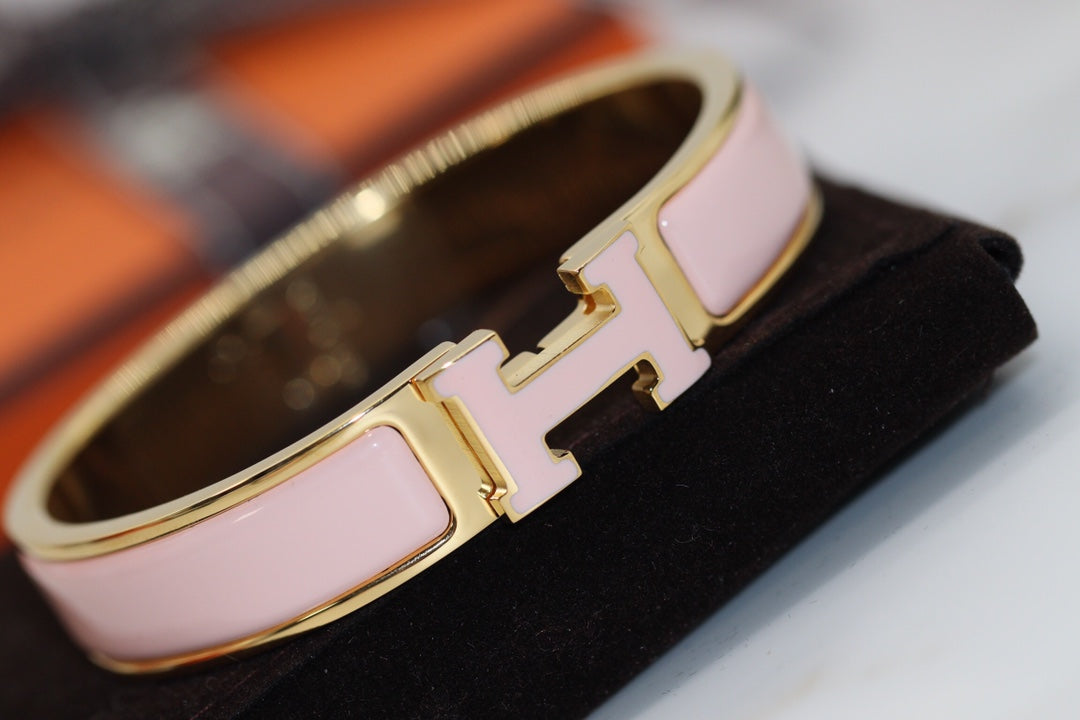 [Resenly Jewelry]H BRACELET 12MM PINK