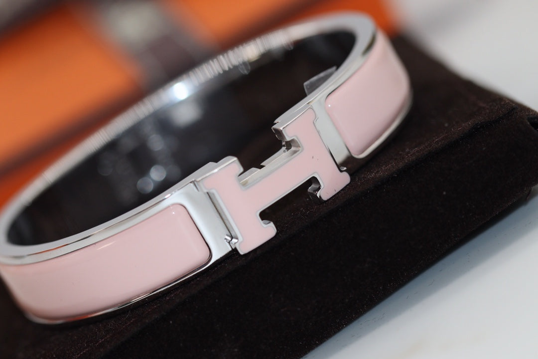 [Resenly Jewelry]H BRACELET 12MM PINK